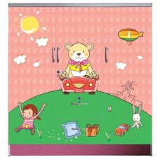 ตู้เสื้อผ้าเด็ก 3 ประตู ลายการ์ตูน